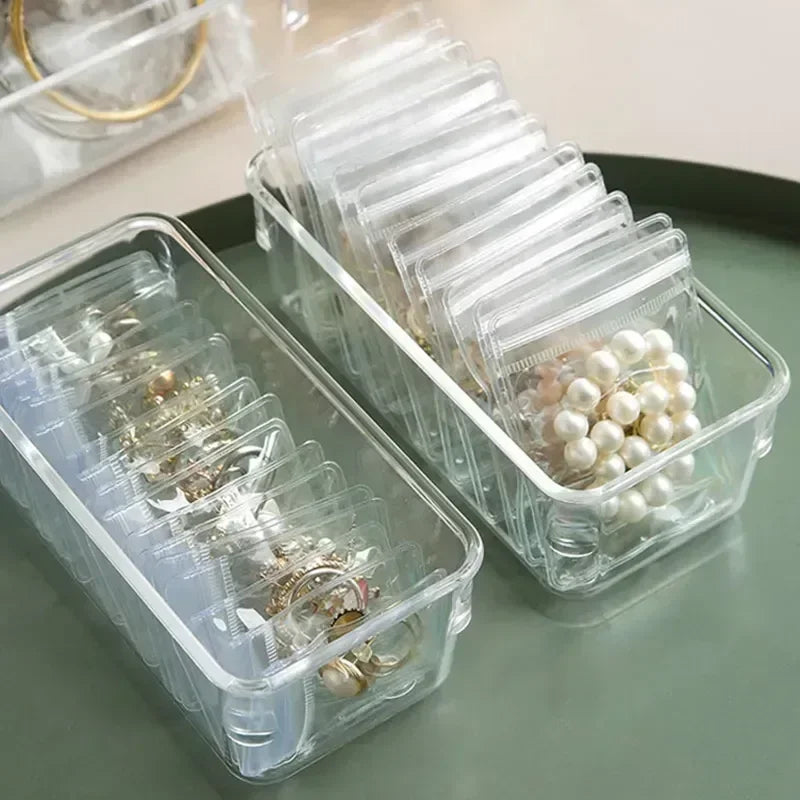 Sachets PVC Transparents Anti-Oxydation Bijoux – Lot 10 à 50 pcs | Rangement Boucles d’Oreilles, Colliers, Pendentifs & Bracelets | Organiseur Bijoux