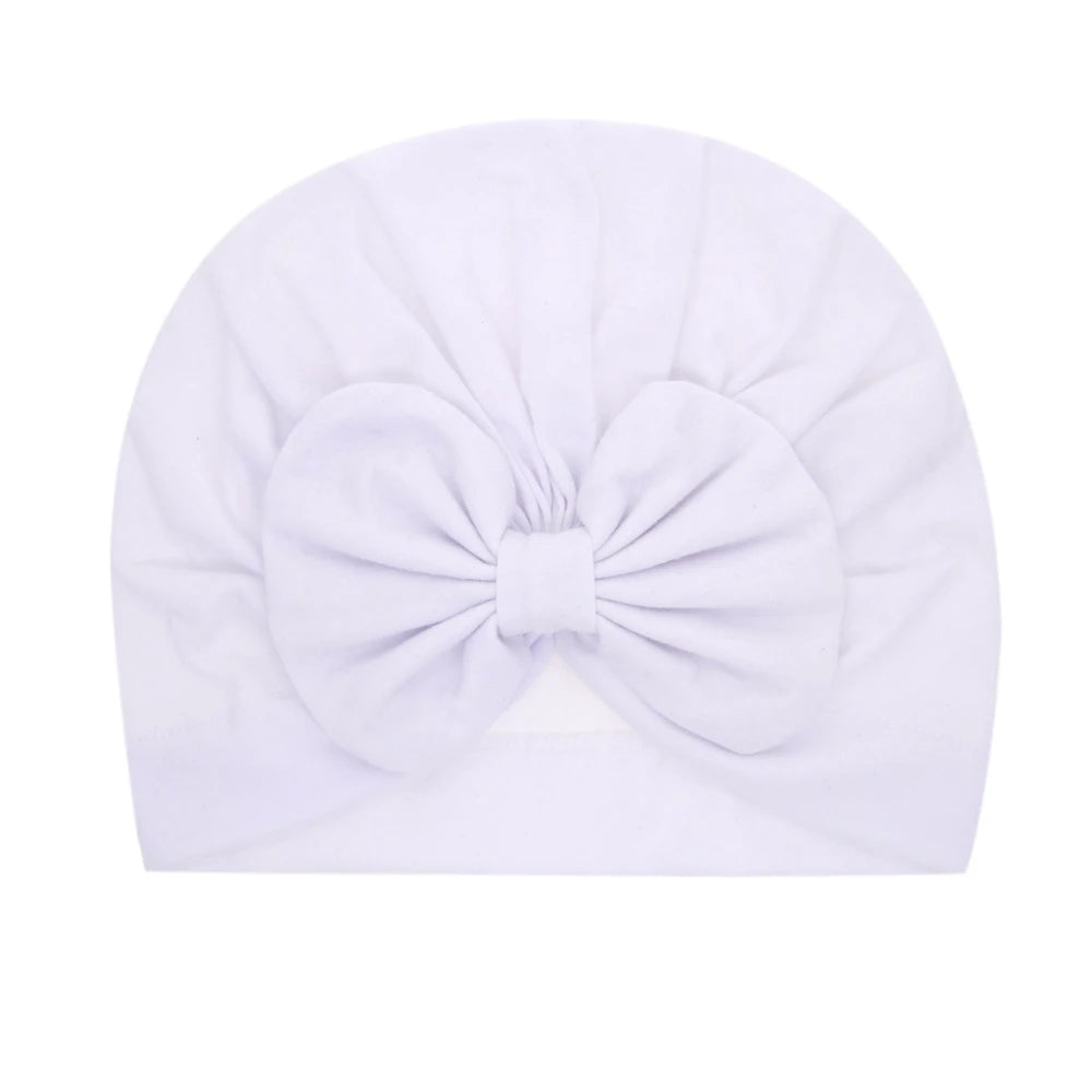 Bonnet Turban Bébé Fille Nœud Doux – Chapeau Nouveau-Né Toddler Printemps Automne