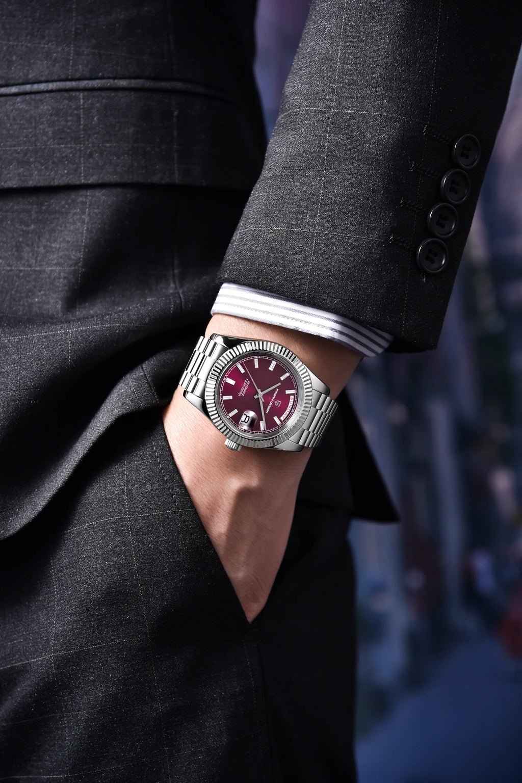 PAGANI DESIGN DD40 2026 Montre Automatique Homme – Verre Saphir AR, Mécanique, Acier Inoxydable | Montre Luxe Homme