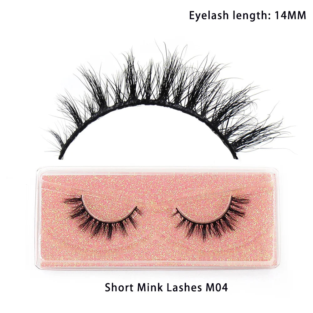 Faux Cils Naturels Courts Fluffy LEHUAMAO – Volume 12-15mm Wispy | Extension Cils Vison Maquillage