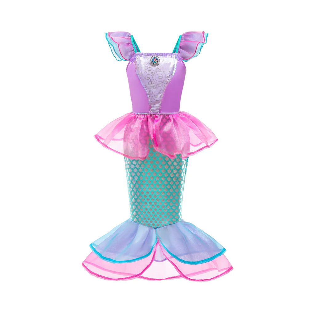 Robe Princesse Fille Déguisement Elsa Anna Ariel – Costume Carnaval Halloween Fête Cosplay Enfant