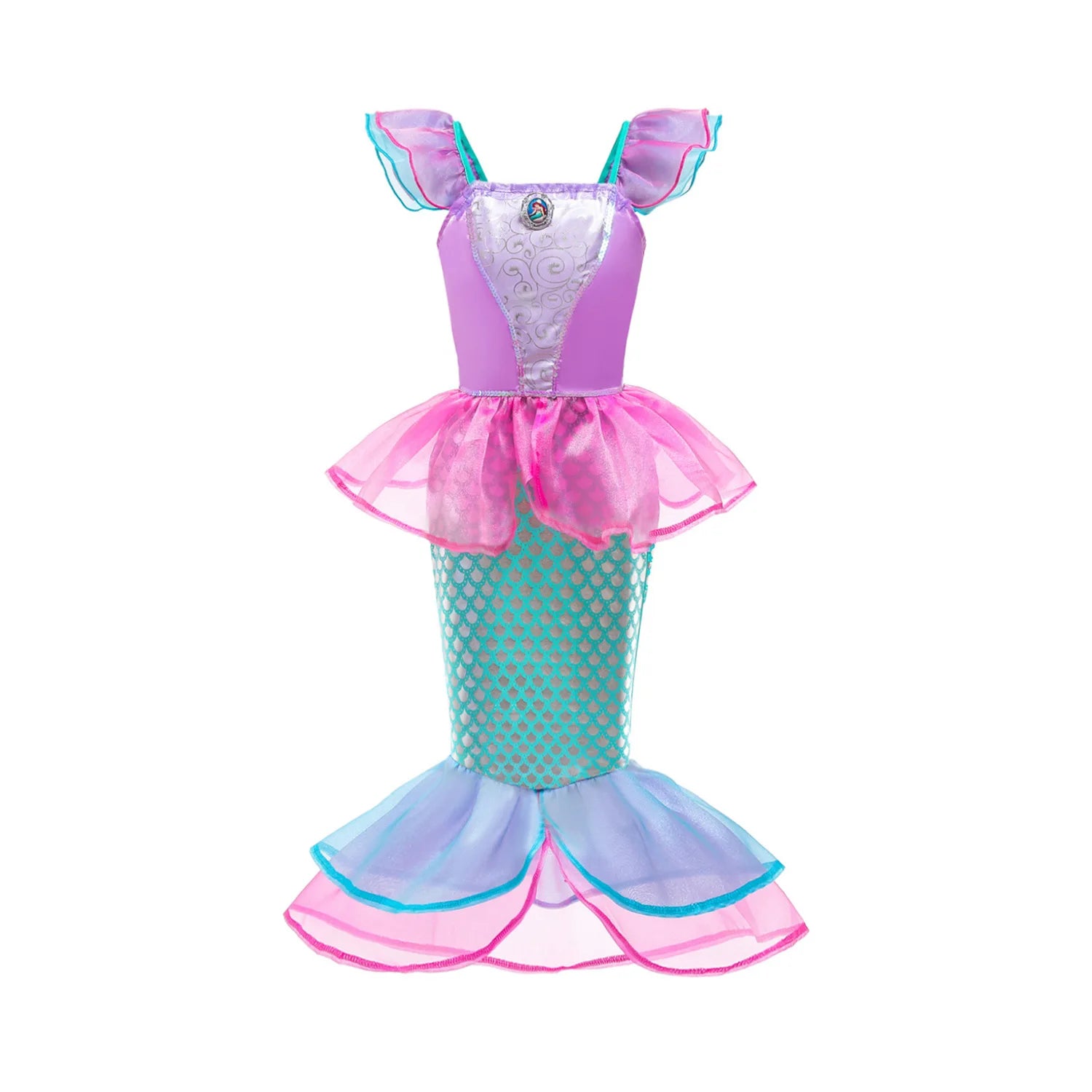 Robe Princesse Fille Déguisement Elsa Anna Ariel – Costume Carnaval Halloween Fête Cosplay Enfant