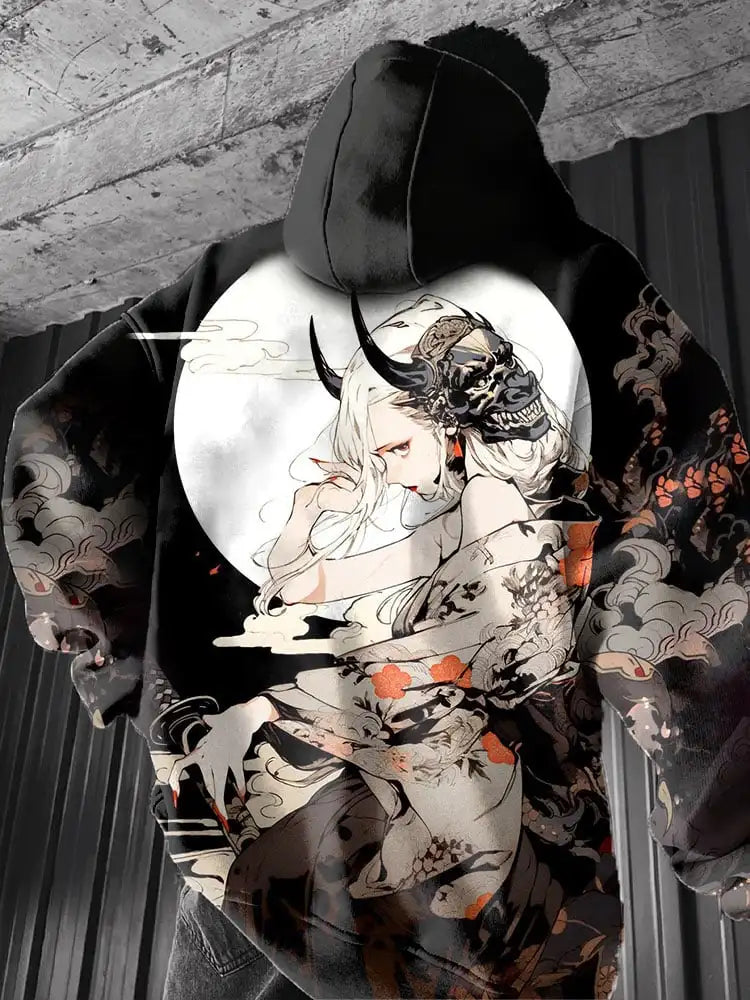 Herren-Kapuzenpullover Anime Girl 3D-Druck Oversize Langarm Pullover Casual Fashion Otaku Manga Trend Streetwear – Hoodie Anime Premium 3D Oversize | Herrenmode Anime Otaku Premium
