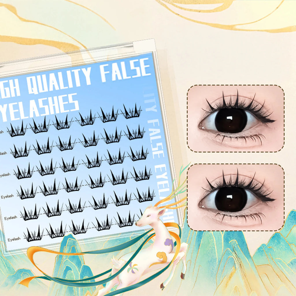 Faux Cils Cosplay Sans Colle – Clusters Effet Lifting | DIY Maquillage Naturel