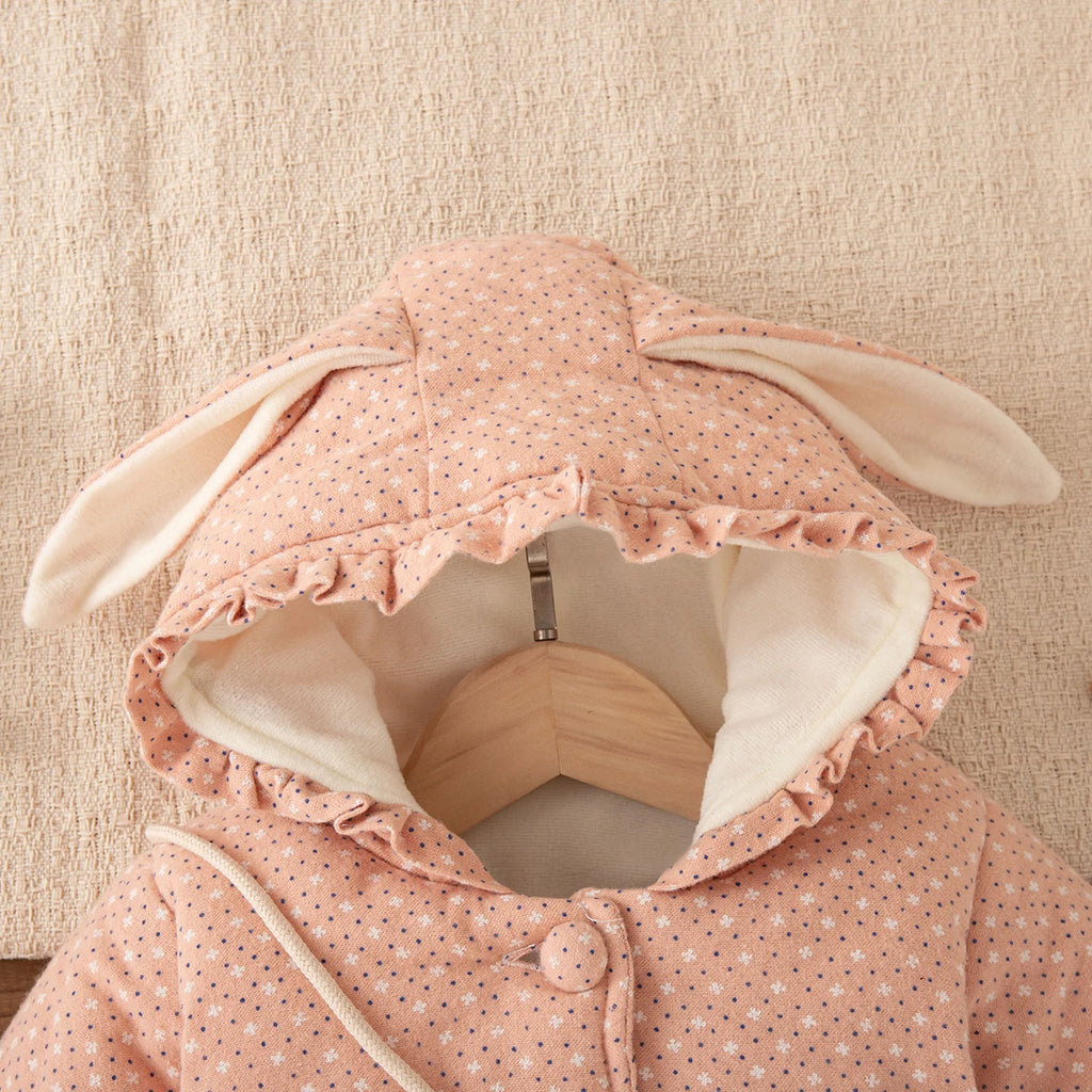 Veste Bébé Fille Hiver à Capuche – Manteau Chaud Épais Mignon 9 Mois à 3 Ans