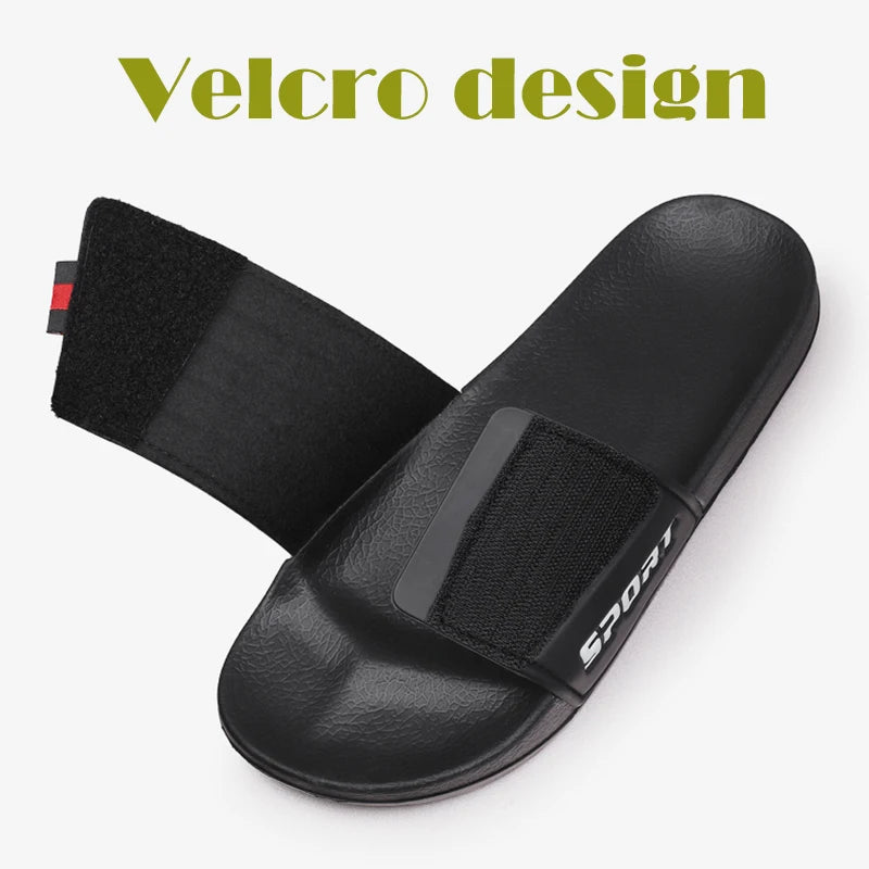 Mules Velcro Homme Légères Plage Grande Taille – Slides Soft Casual Clog Été