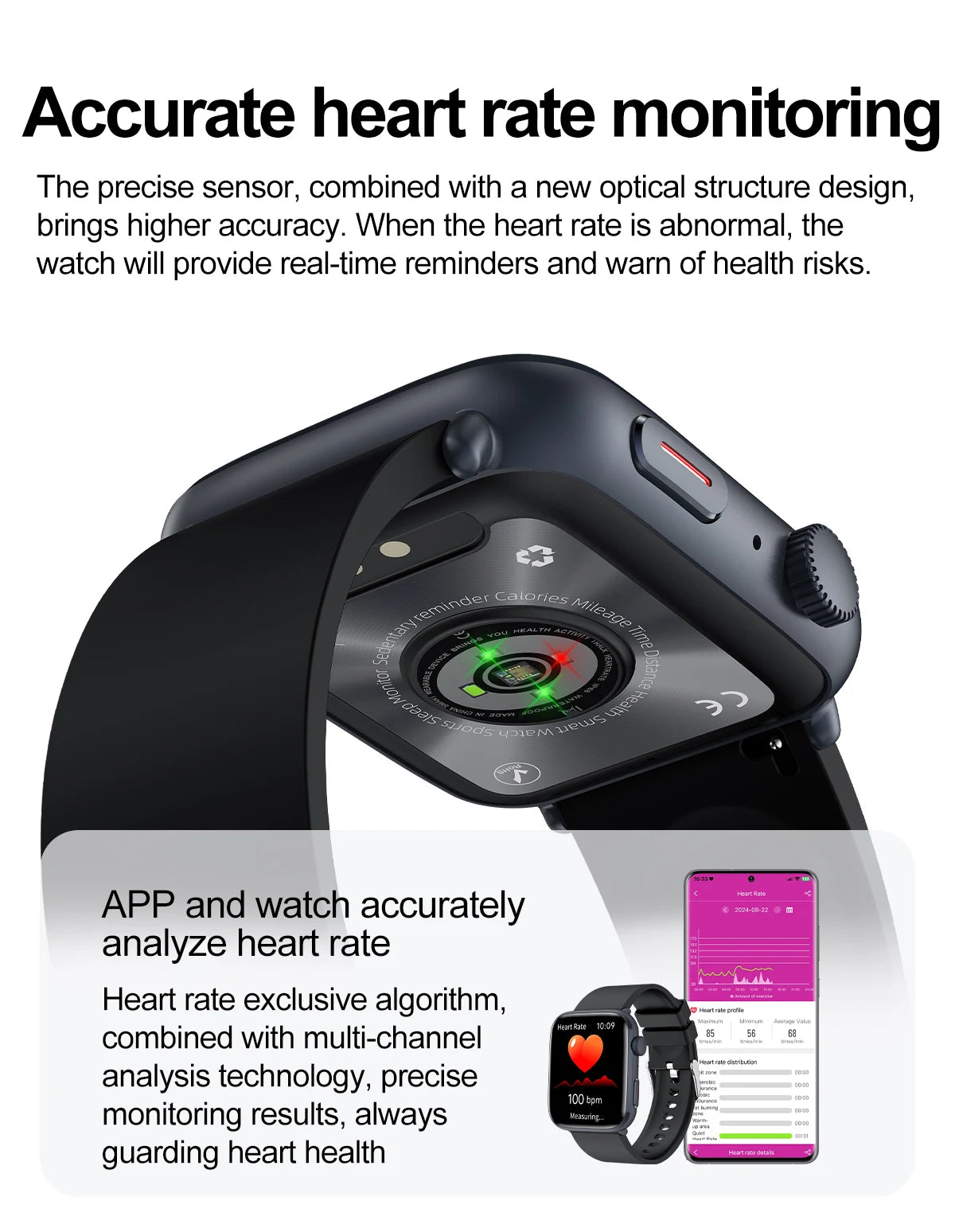 Smartwatch 2025 Unisexe Santé NFC Bluetooth – Tension Artérielle Oxygène Sport Appels | Homme & Femme