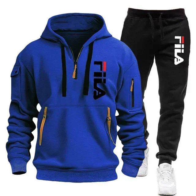 Ensemble Sport Homme 2 Pièces Hoodie Multi-Poches Zippé + Pantalon Automne Hiver Casual Pullover Sportswear Chaud Tendance Premium – Ensemble Sport Premium Multi-Poches 2 Pièces | Mode Homme Sportswear Premium Automne Hiver