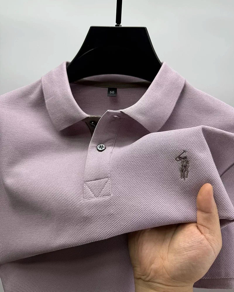 Polo Homme 100% Coton Manches Courtes Broderie Poney Élégant Golf Casual Été – Style Designer Premium | Mode Homme Luxe