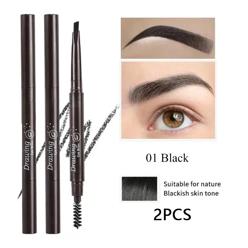 Crayon Sourcils Double Embout – Ultra-Fin Waterproof Longue Tenue | Maquillage Professionnel