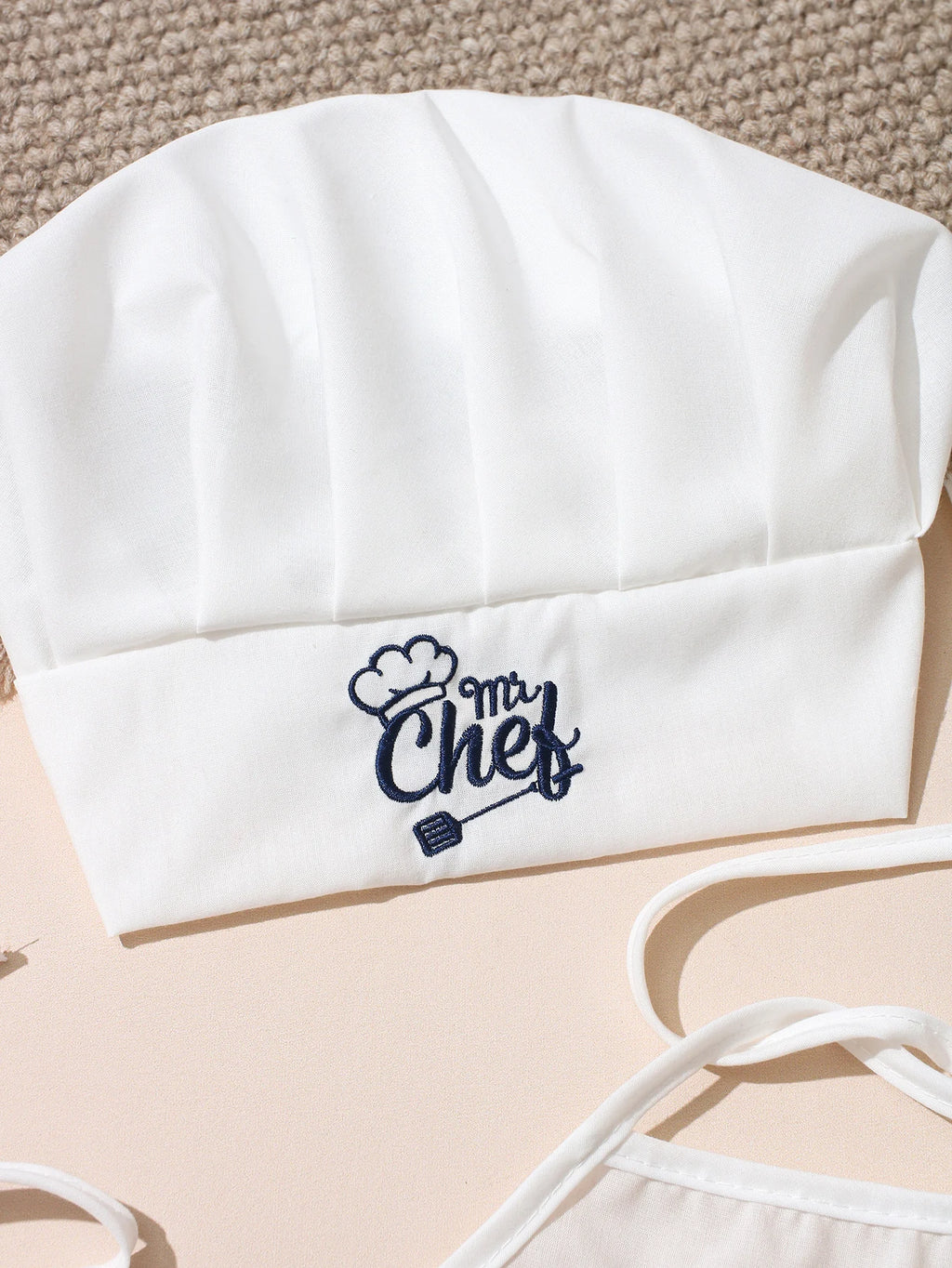 Kit Photo Nouveau-Né Petit Chef – Tablier + Toque Brodés Unisexe Séance Photo Bébé 2 Pièces