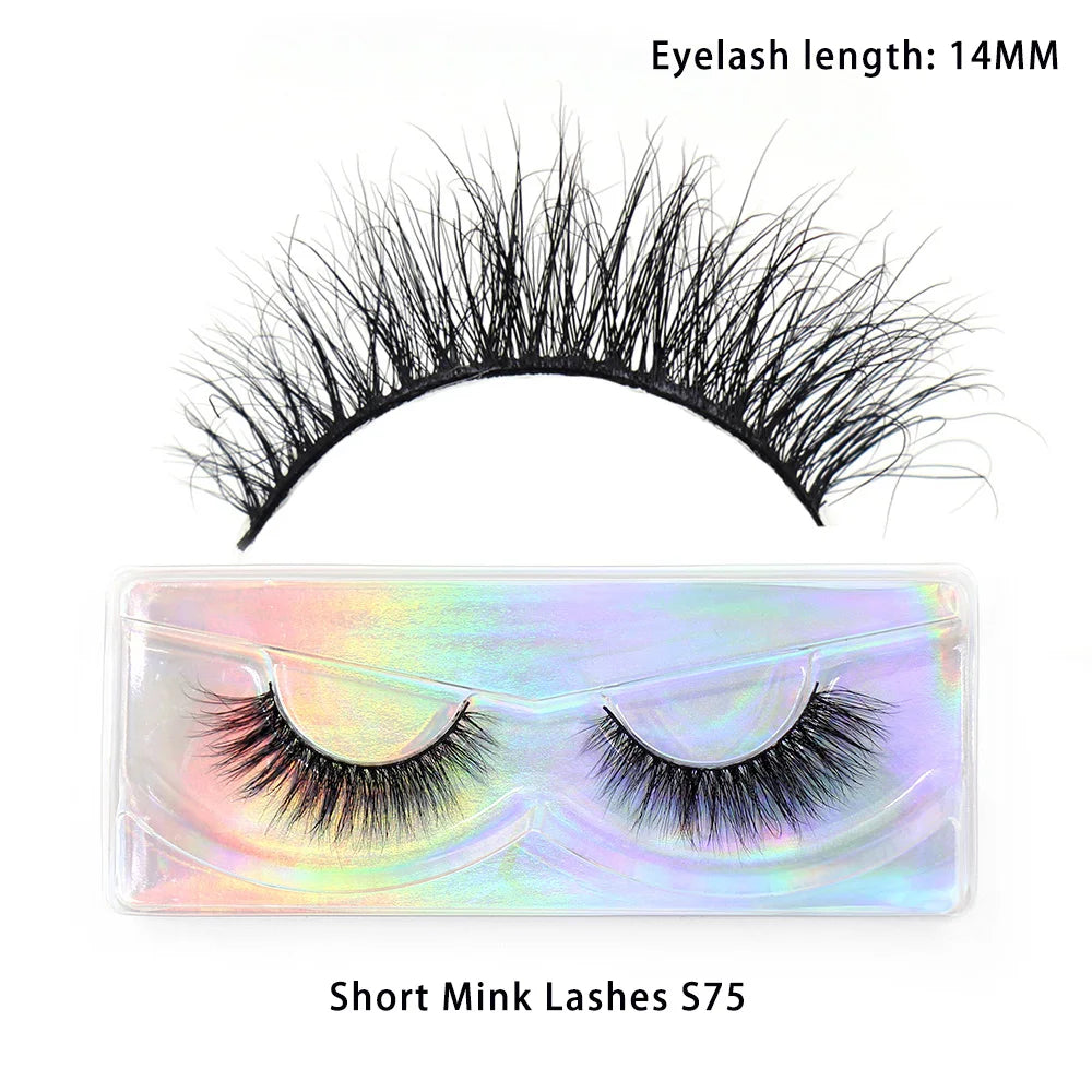 Faux Cils Naturels Courts Fluffy LEHUAMAO – Volume 12-15mm Wispy | Extension Cils Vison Maquillage