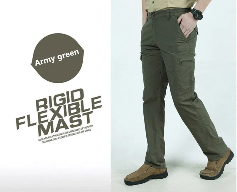 Pantalon Cargo Homme Léger Imperméable Séchage Rapide Tactique Camping Outdoor – Respirant Casual Été | Mode Homme Aventure