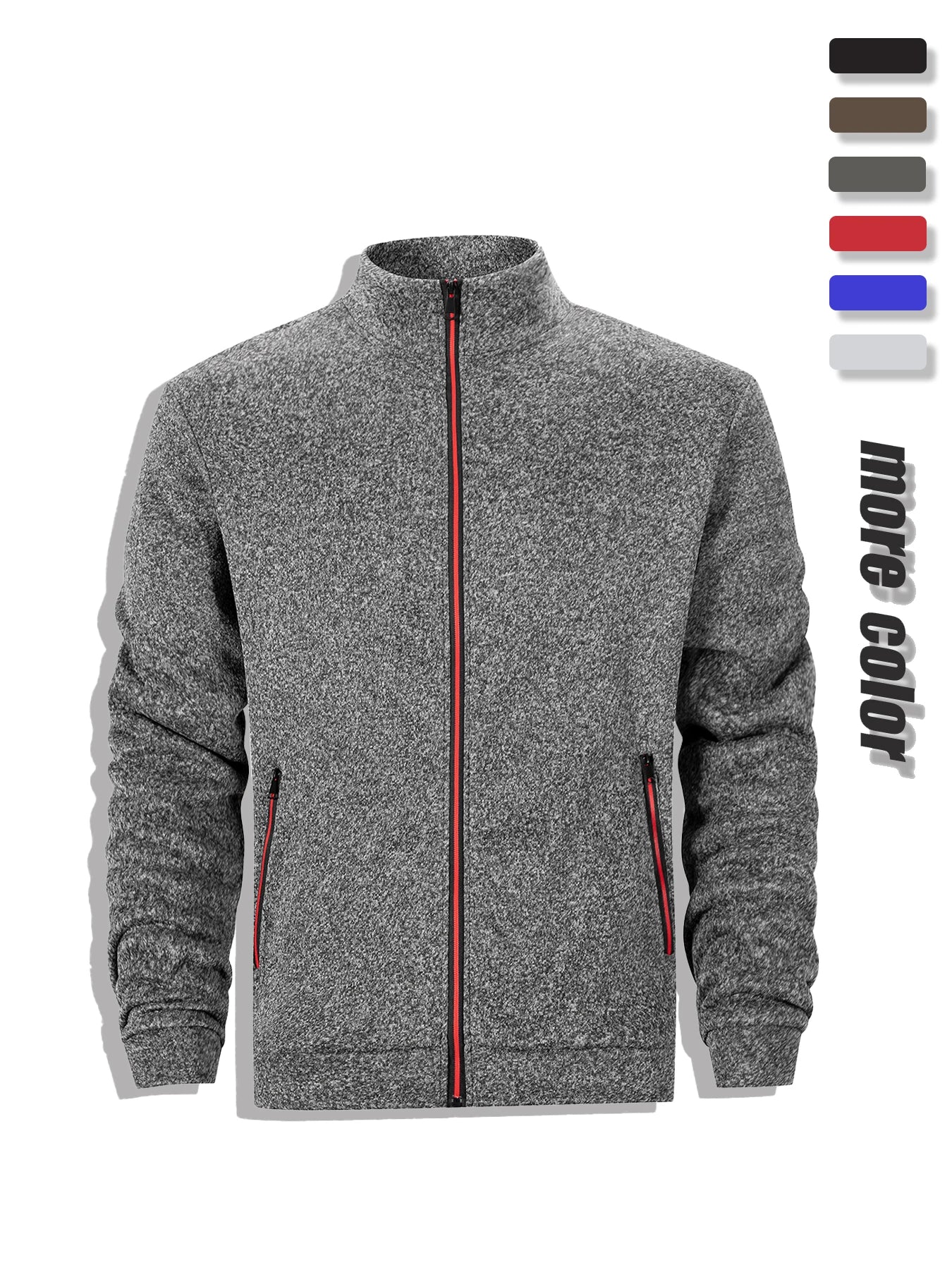 Veste Sweat Homme Zippée Intégrale Col Montant Coupe-Vent Chaud Casual Outdoor Automne Hiver Confortable Élégante Intemporelle – Veste Sweat Premium Zippée Col Montant | Mode Homme Outdoor Automne Hiver Premium