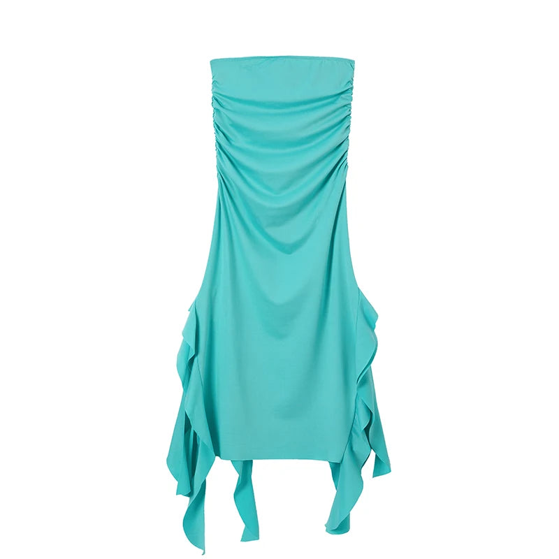 Robe Une Épaule Asymétrique Slim Fit - Moulante Tendance Printemps Été Style Européen & Américain