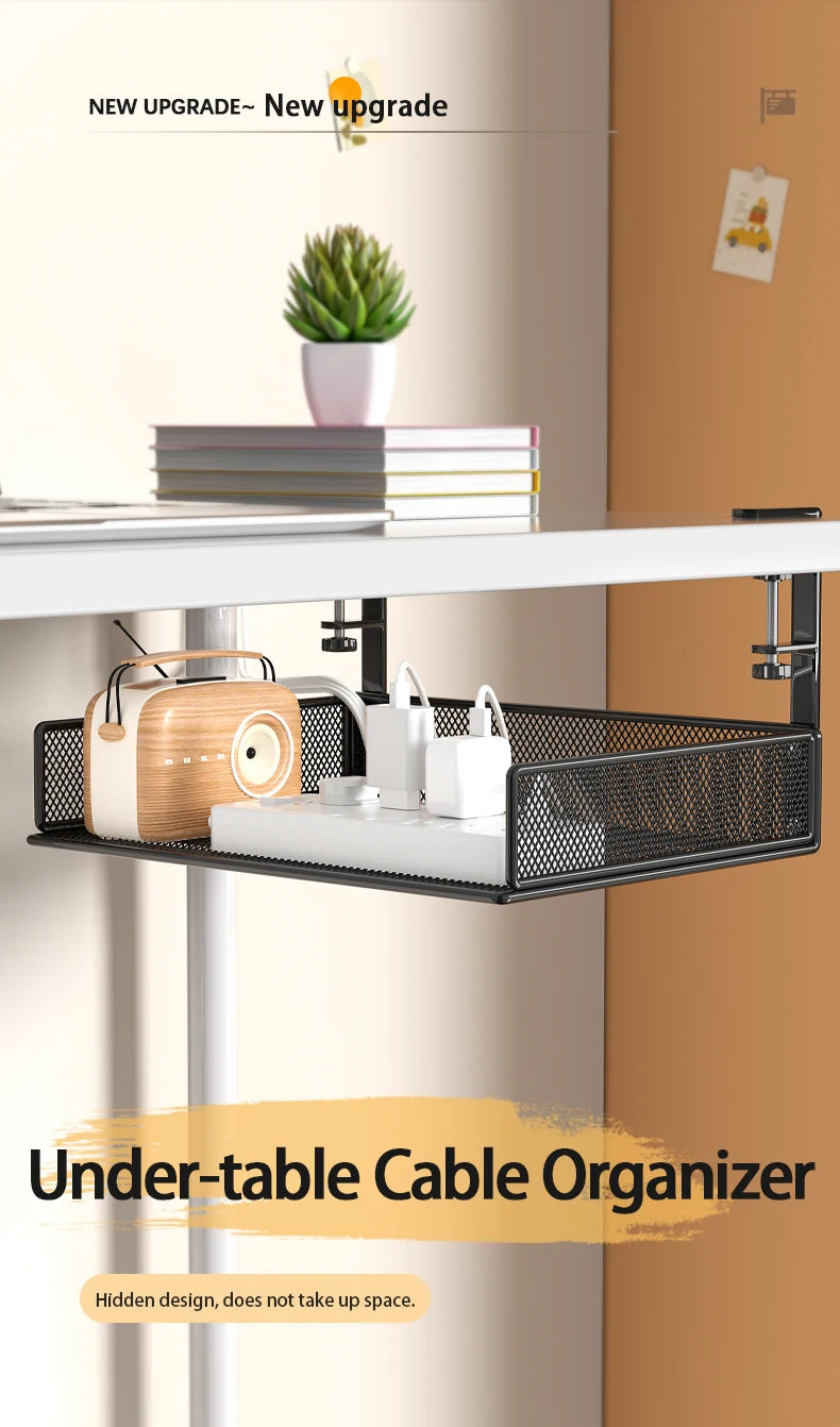 Tiroir Sous Bureau Clamp-On Maille Métal – Organisateur Fournitures Bureau Maison