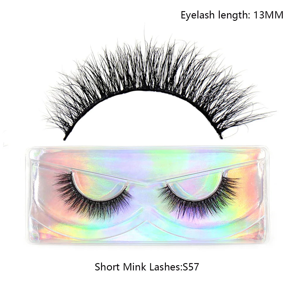 Faux Cils Naturels Courts Fluffy LEHUAMAO – Volume 12-15mm Wispy | Extension Cils Vison Maquillage