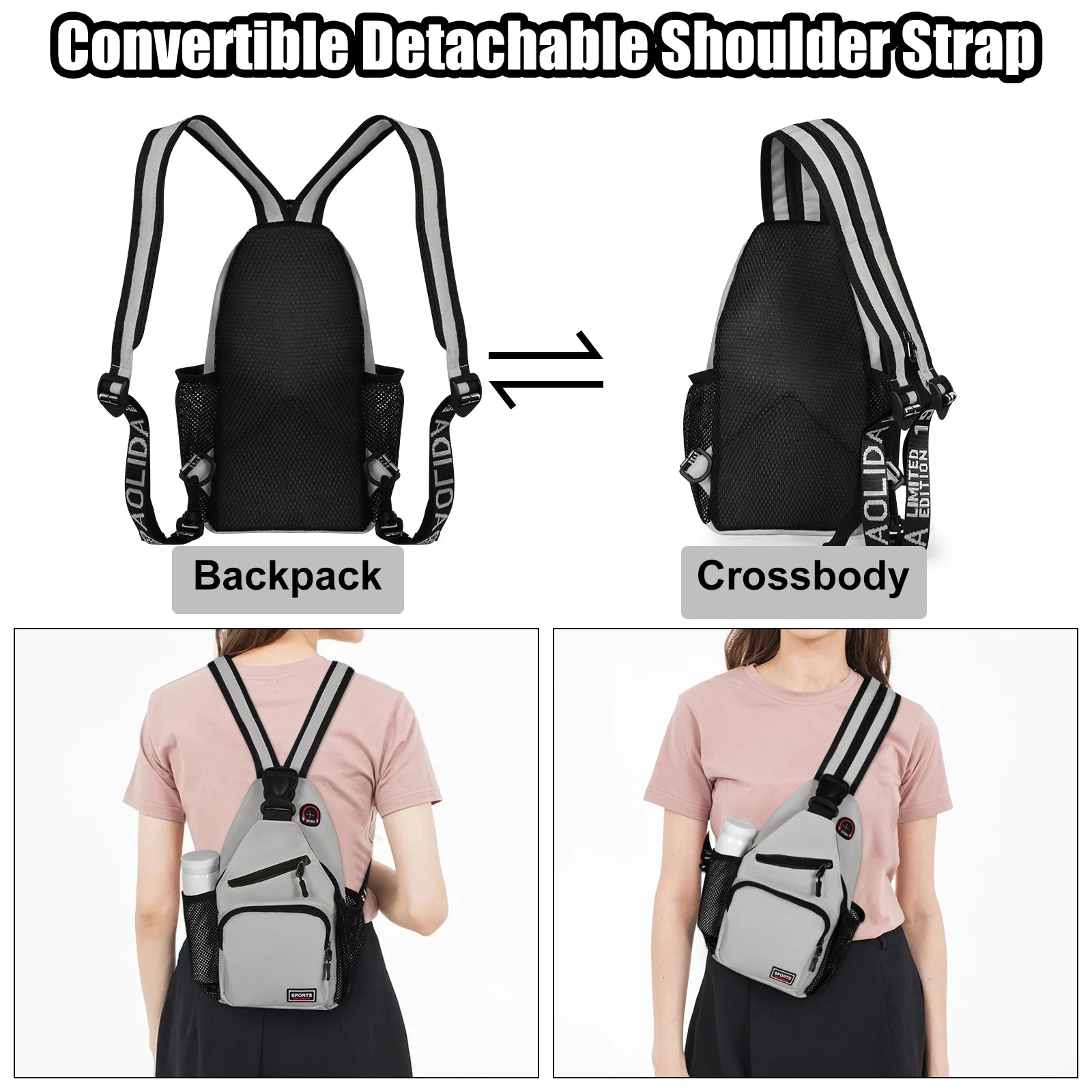Sac Poitrine Femme Crossbody Tendance – Prise Casque & Poche Téléphone Bandoulière Chic