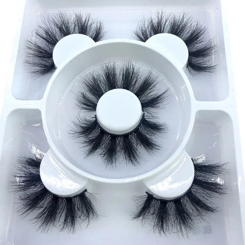 Faux Cils 3D Mink Naturels 2025 – Lot 3 Paires Longues | Extensions Cils Beauté