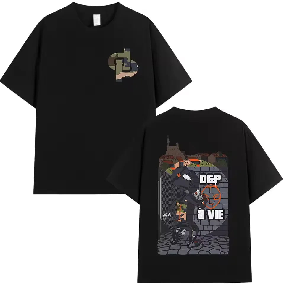 T-Shirt Unisexe 100% Coton Rap Français Hip Hop Imprimé Manches Courtes Casual Fashion Streetwear Homme Femme Tendance – Tee Shirt Rap Premium Urban | Mode Streetwear Premium