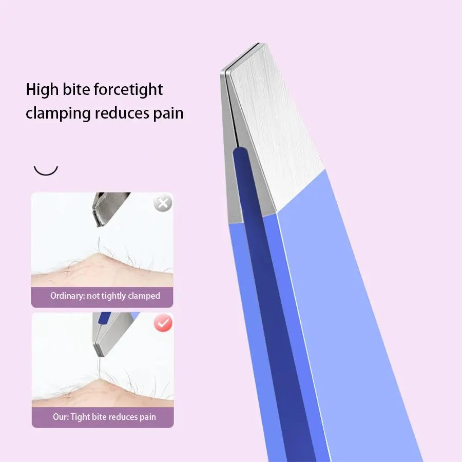 4er Set Profi-Pinzetten aus Edelstahl – Gerade & Schräge Spitze | Präzise Haarentfernung & Augenbrauenformung | Beauty-Tool für Damen