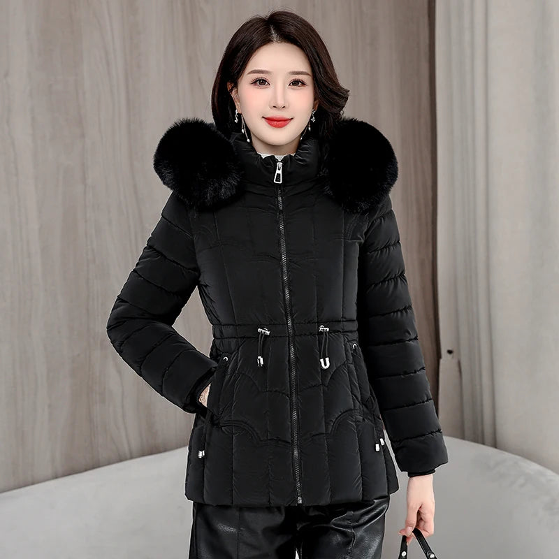 Doudoune Courte Femme À Capuche – Manteau Matelassé Chaud Haute Qualité | Hiver 2025 Tendance