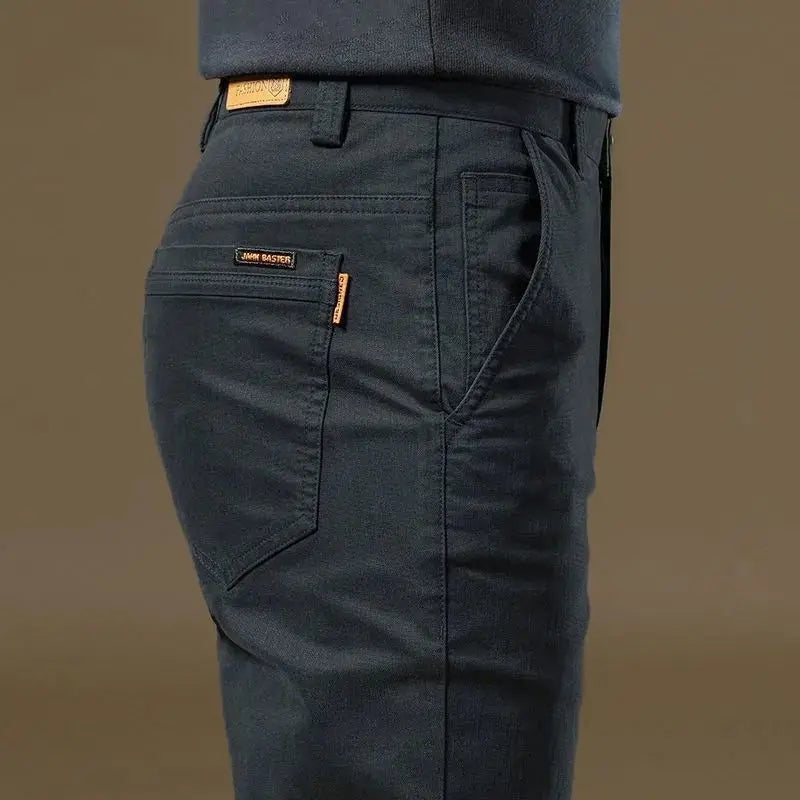 Pantalon Homme Coton Léger Été – Slim Droit Élastique Business Casual Polyvalent | Mode Homme Premium