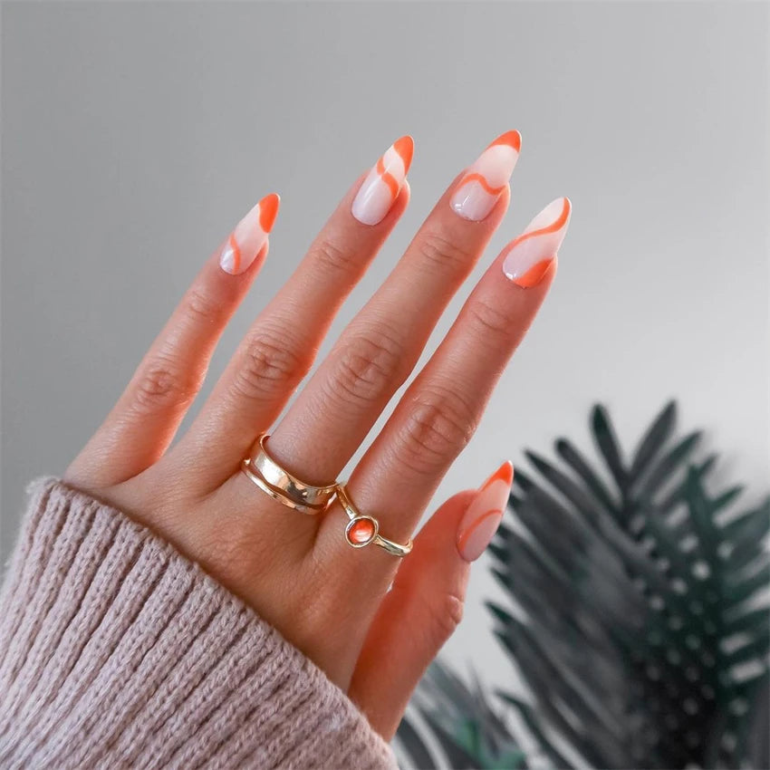 24 Faux Ongles Ballerina & Coffin Amovibles – Manucure Prête à Porter, Forme Amande & Coffin | Décoration Ongles Femme & Fille