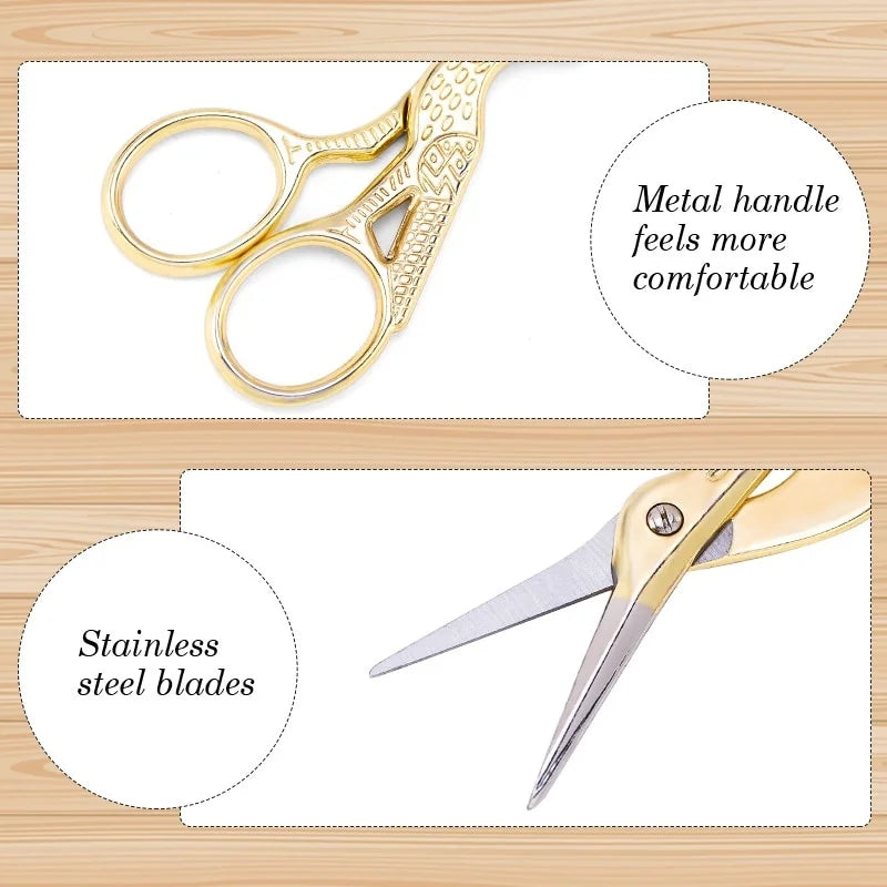 Ciseaux Sourcils & Cils Maquillage Inox – Coupe-Poils Visage & Cuticules Manucure | Outil Beauté Multifonction