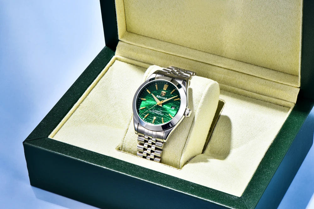 Montre Homme Luxe BENYAR Mécanique Automatique Acier – Étanche Sport Top Brand