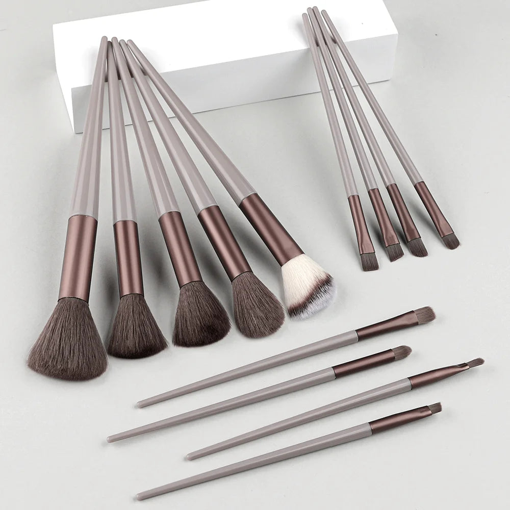 Set de Pinceaux Maquillage 13 Pièces - Synthétiques Premium