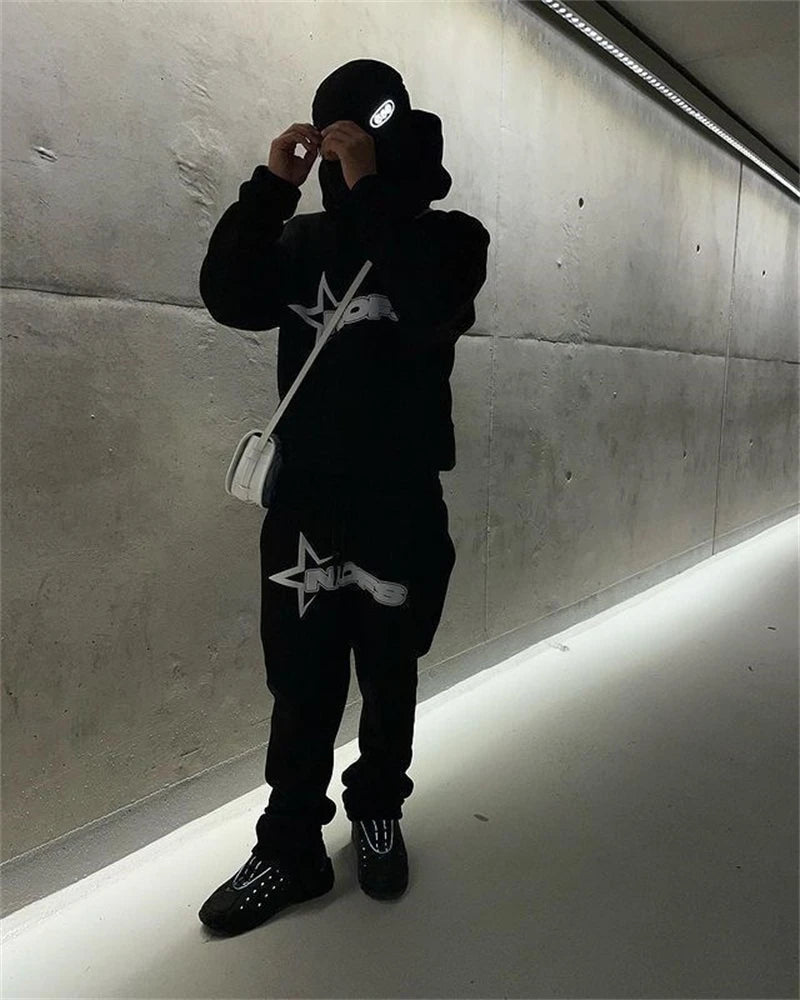 Sweat à Capuche Homme Y2K Harajuku Hip Hop Imprimé Lettres Loose Punk Rock Gothic Goth Streetwear Tendance Alternatif Urbain – Hoodie Y2K Premium Goth Streetwear | Mode Homme Y2K Alternatif Premium