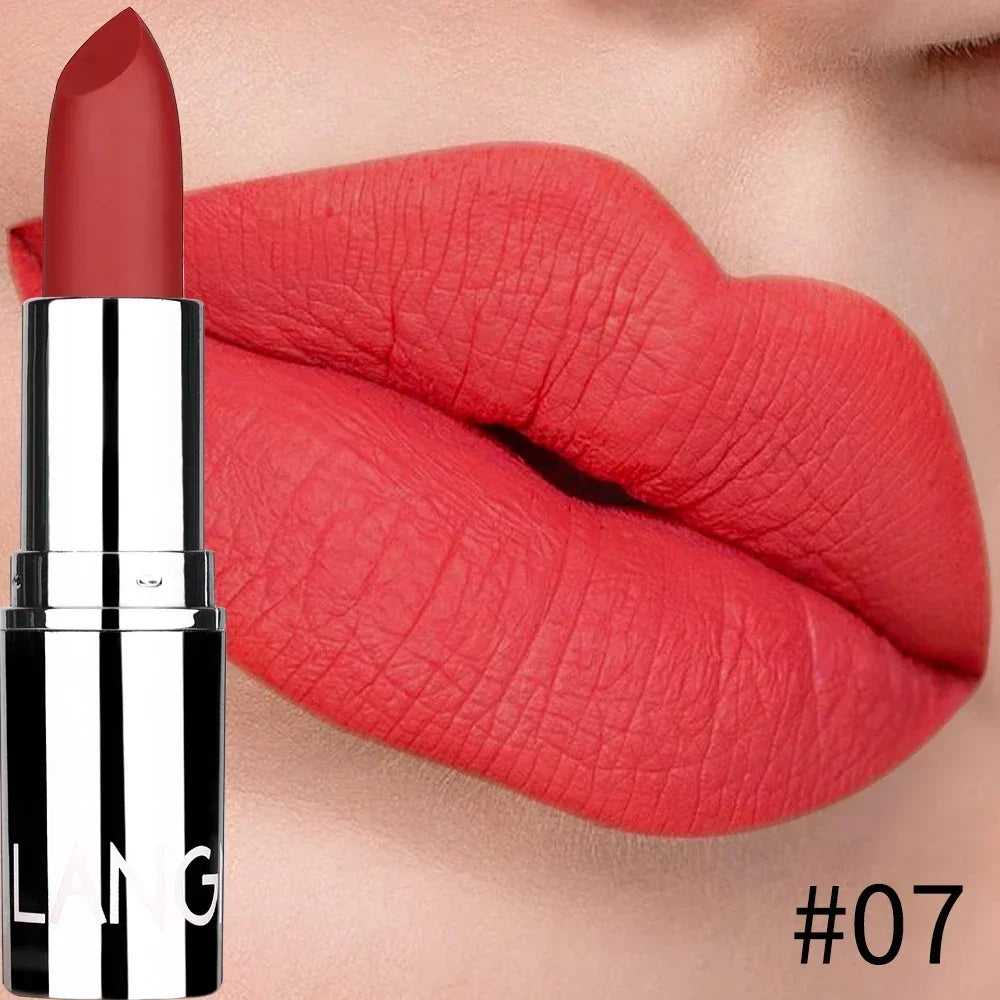 Rouge à Lèvres Mat Velours – 8 Couleurs Longue Tenue | Waterproof Nude
