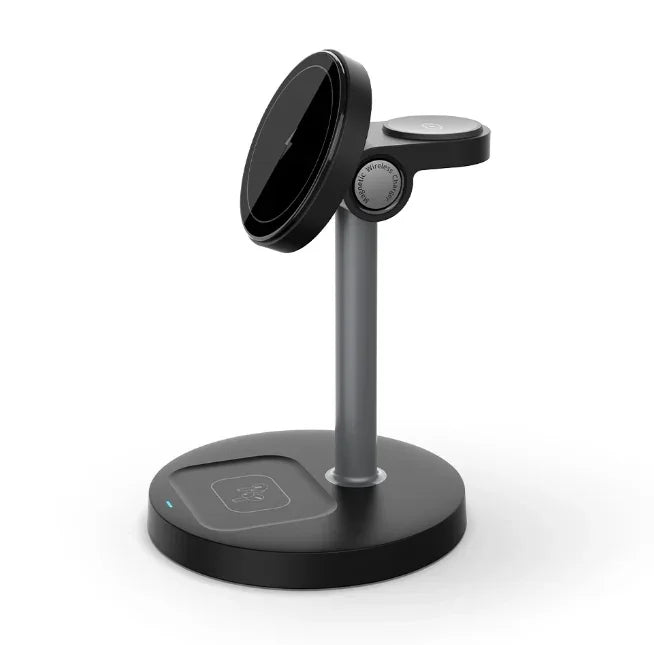 Chargeur 3-en-1 Magnétique Ajustable – iPhone 16-13 iWatch 10-8 AirPods Pro Charge Rapide