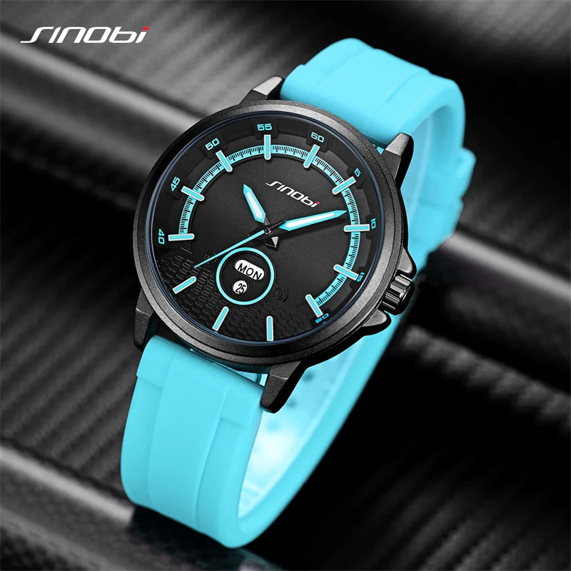 Montre Homme SINOBI Sport Quartz – Calendrier Semaine Fashion Top Brand Cadeau