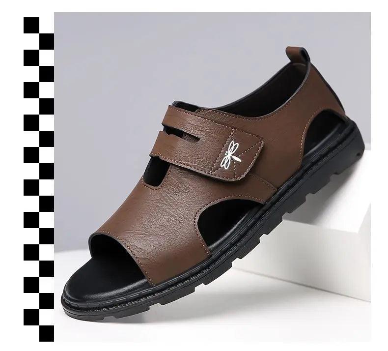 Sandales Romaines Cuir Soft Bottom Homme – Confortables Plage Qualité Premium Casual