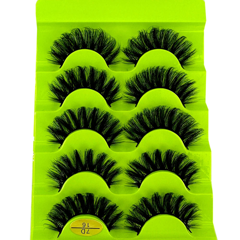 Faux Cils Cat Eye 3D – Lot 5 Paires | Manga Wispy Naturels Courbe D