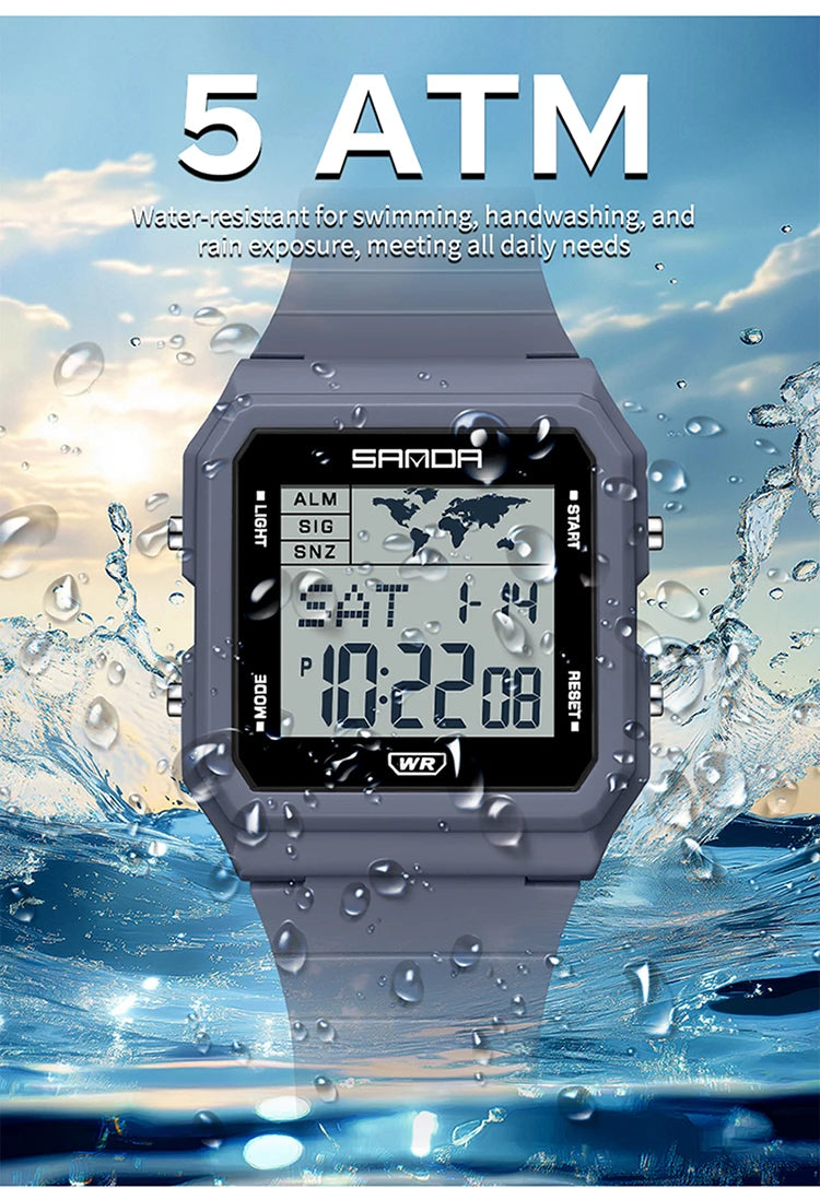 Montre Homme SANDA 2217 Digital Sport Multifonction Alarme Countdown Lumineux Étanche – Fashion Tendance