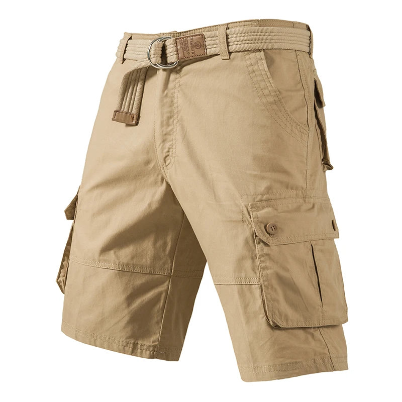 Short Cargo Homme Bermuda Coton Mi-Genou Sport Casual Golf Running Gym Grande Taille Droit Confortable Été – Short Multi-Poches Premium Polyvalent | Mode Homme Sport Premium