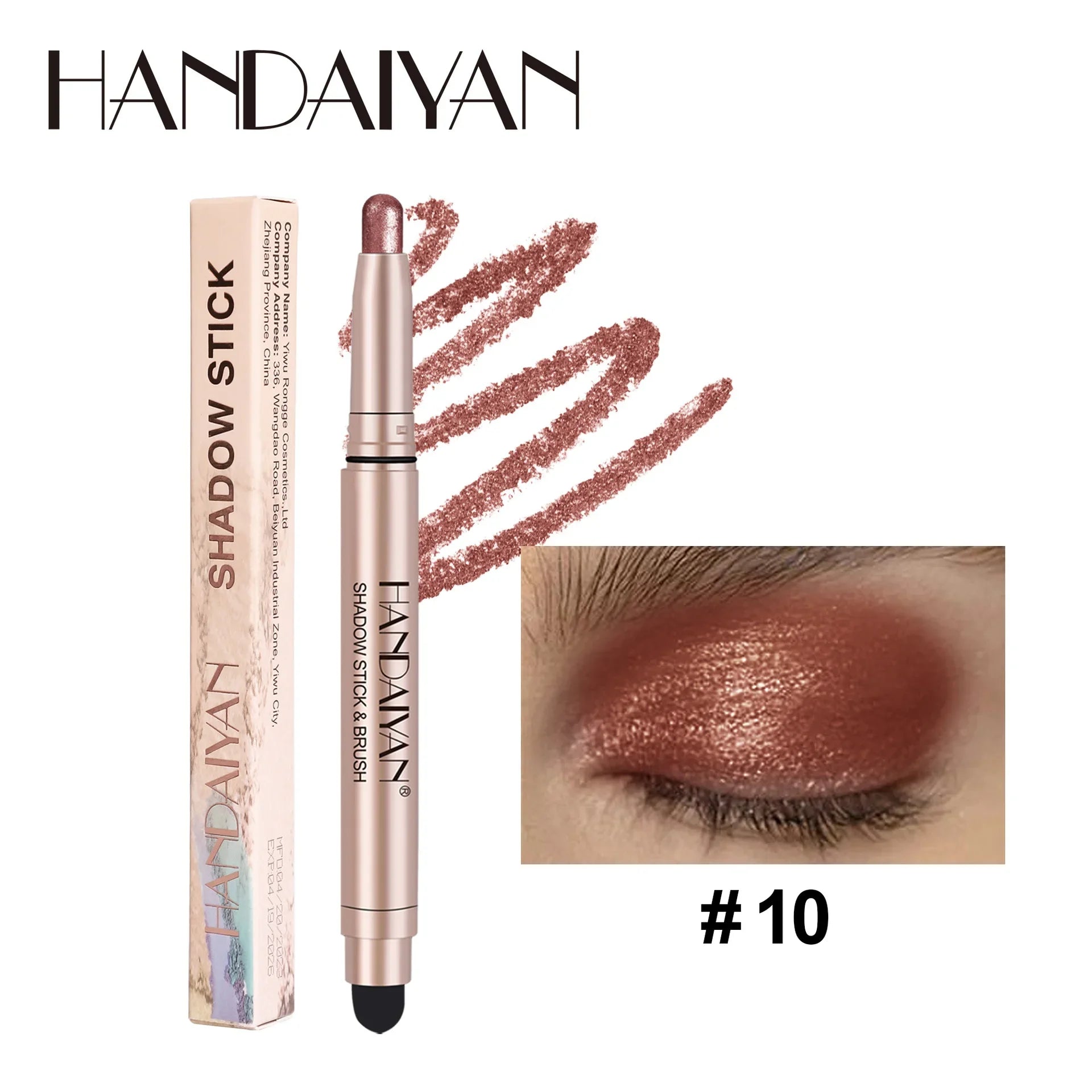 Crayon Fard à Paupières Coloré – Mat Nacré Waterproof | Rose, Brun, Vert, Noir