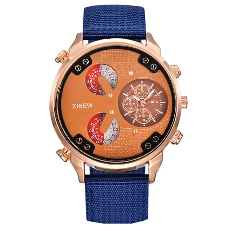 Montre Homme XINEW Quartz Nylon Casual – Fashion Student Sport Tendance Montre Homme