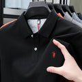 Polo Homme 100% Coton Pur Broderie 3D Manches Courtes Été Fashion Confortable Élégant | Polo Coton Broderie 3D Premium