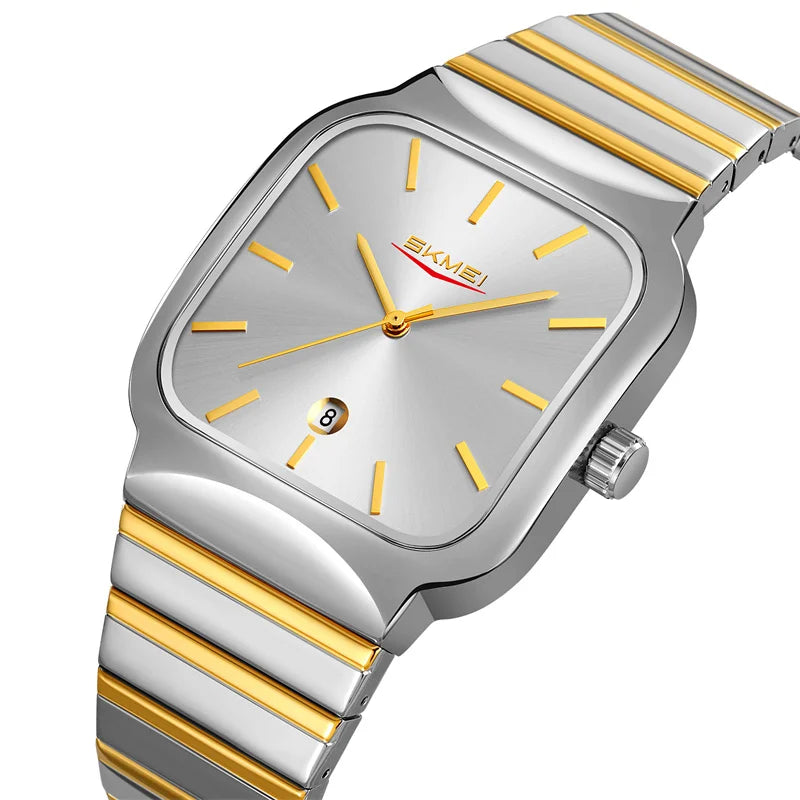 Montre Unisexe SKMEI Luxe Quartz Bracelet Acier – Analogique Date Étanche Fashion