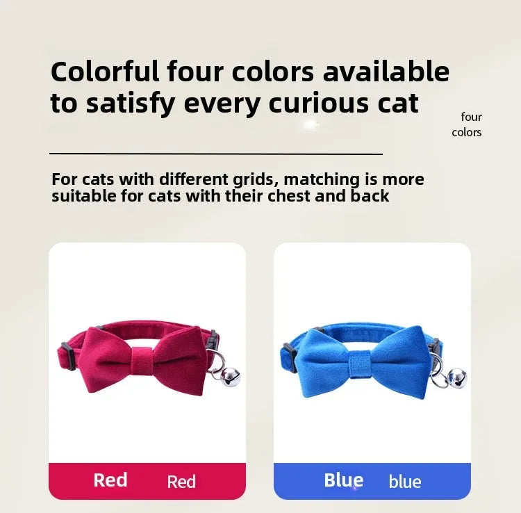 Collier Chat Nœud Papillon Sécurité – Clochette Anti-Étranglement Puppy Chaton Adorable