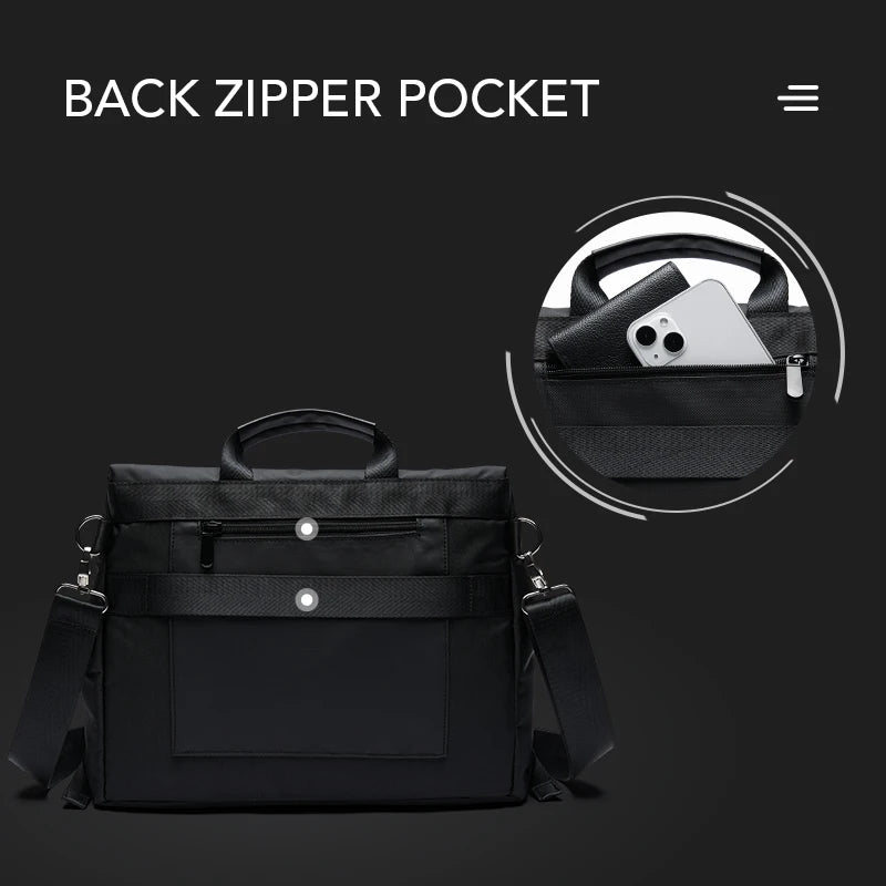 Sac Messenger Homme Laptop Imperméable – Sacoche Business Crossbody Grande Capacité Vélo École