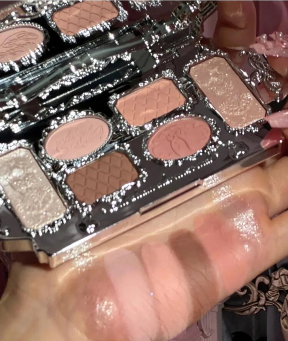 Palette Fards à Paupières Flower Knows Swan Ballet – 6 Teintes Mat, Shimmer & Nacré | Glitter