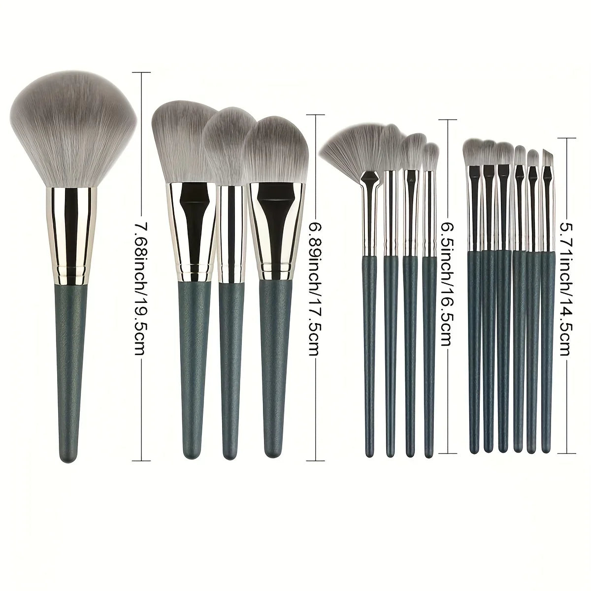 Set 14 Pinceaux Maquillage Professionnel – Fard à Paupières, Correcteur & Blush | Ultra-Doux & Soyeux