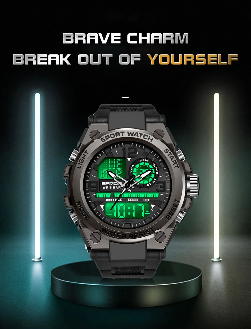 Montre Homme SANDA 6024 Militaire Sport Luxe Quartz 5ATM Étanche – Robuste & Fashion
