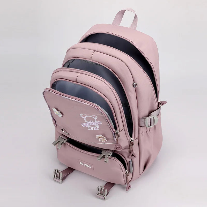 Sac À Dos Scolaire Kawaii Fille Ado – Grand Cartable Collège Lycée Laptop Voyage