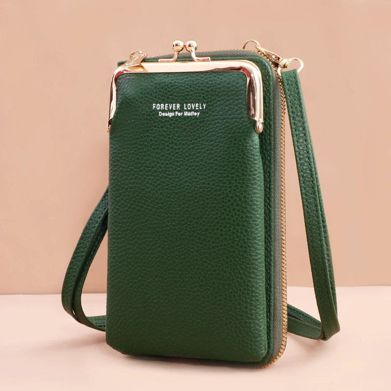 Mini Sac Bandoulière Femme Cuir Mat – Pochette Messenger Clutch Téléphone Tendance